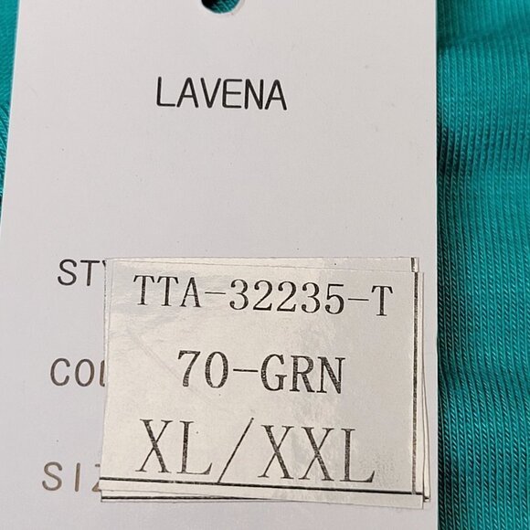 Turquoise Cotton Short Sleeve Batwing Sleeve Blouse Top- Size M Size XL - NWT - Picture 8 of 9